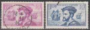 France #296-7 F-VF Used  CV $6.50  (S7962)