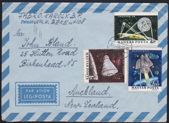 HUNGARY 1964 airmail cover to New Zealand..................................A6147