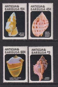 1986 Antigua & Barbuda Sea Shells complete set MNH Sc# 943 / 946 CV $10.15