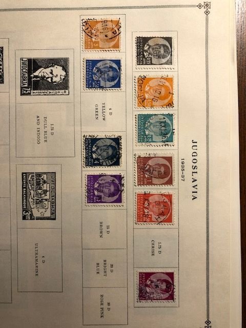 Yugoslavia Prior to 1940 Album Sheets