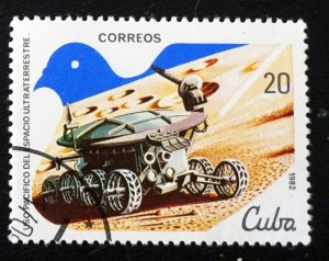 CUBA Sc# 2504 PEACEFUL USE OF OUTER SPACE  Lunokhod  Vehicle 20c  1982  used cto