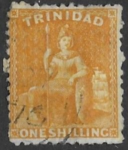 Trinidad # 61  Britannia  1-shilling 1876  (1)  Used