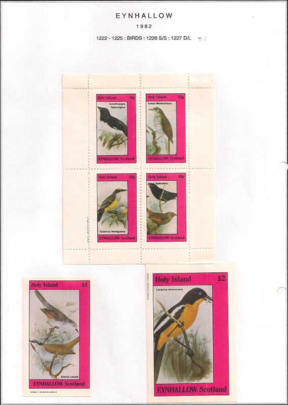 SCOTLAND - EYNHALLOW - 1982 - Birds #41 - Perf 4v, Souv., D/L Sheets-MLH