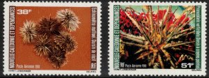 NEW CALEDONIA 1981 Sea Urchins; Scott C175-76; MNH