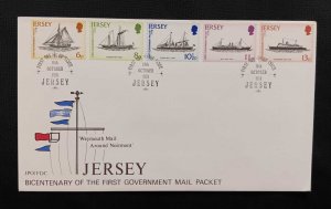 DM)1978, JERSEY, FIRST DAY COVER, ISSUE, BICENTENARY OF THE POSTAL CONNECTION