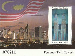 MALAYSIA 1999 Petronas Twin Towers MS Hologram stamp SG#MS771 MNH