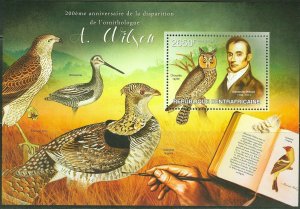 CENTRAL  AFRICA 2013 200th BIRTH ANNIVERSARY A.WILSON  ORNITOLOGIST S/S MINT  NH