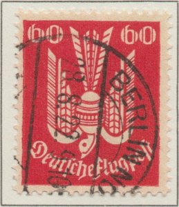 Germany Airmail Deutsche Flugpost 60 pf Carmine Weimar Republic SG #219 1922