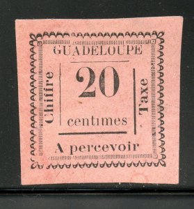 Guadeloupe # J9, Mint Hinge.