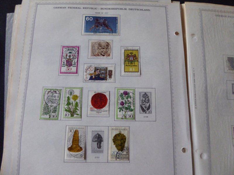 Germany 1971-1980 Stamp Collection on Album Pages