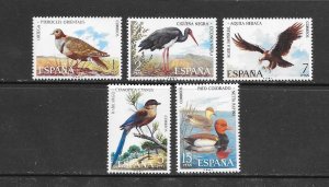 BIRDS - SPAIN #1761-5 MNH