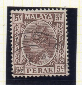 Malaya Perak 1940s Early Sultan Issue Fine Used 5c. 115487