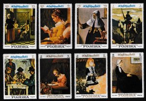 Fujeira Cezanne Renoir Famous Paintings 8v 1967 MNH MI#198-205