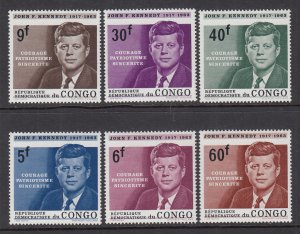 Congo Democratic Republic 514-519 John F Kennedy MNH VF