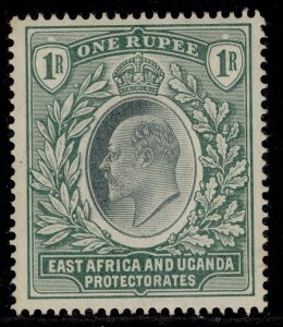 EAST AFRICA and UGANDA EDVII SG9, 1r green, M MINT. Cat £35.