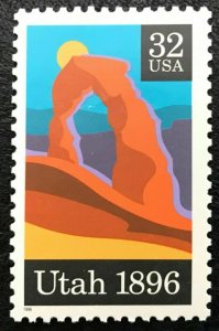 1996 Scott #3024 32¢ - UTAH STATEHOOD CENTENNIAL  - Single Stamp - Mint NH