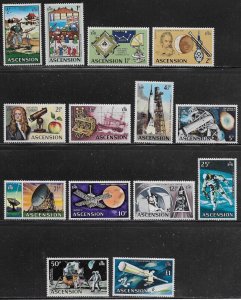 EDSROOM-17142 Ascension 138-151 MNH 1971 Complete Space CV$33.25