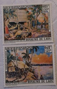 Laos C85-C86  MNH Cat $2.25 Art Topical