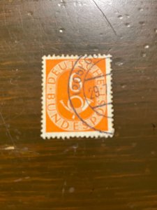 Germany SC 673 Used 6pf Numeral & Post Horn (1) - VF/XF