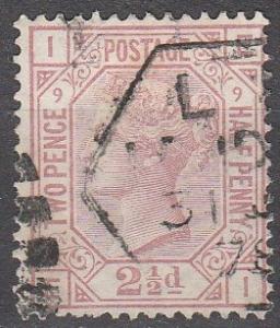 Great Britain #67 Plate 9   F-VF Used  CV $60.00  (K1717)