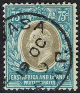 EAST AFRICA AND UGANDA 1907 KEVII 75C USED