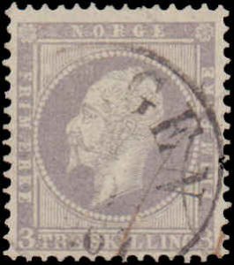 Norway #3, Incomplete Set, 1856-1857, Used