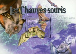 Bats Stamp Epomops Franqueti Pteropodidae Rousettus Lanosus S/S MNH #3065/Bl.719