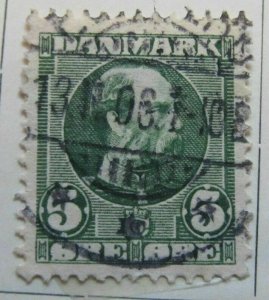 A6P22#24 Denmark 1905-06 Re-engraved 50 Used-