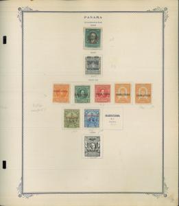 1878-1956 Panama Postage Stamp Collection on Album Pages Catalog Value $753