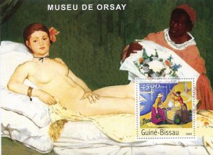 Guinea Bissau 2003 ORSAY MUSEUM Nude Painting s/s Perforated Mint (NH)