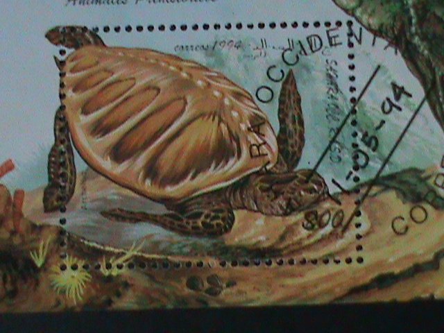 SHARJAH-1969- SEA TURTLES- CTO-S/S FANCY CANCEL VF WE SHIP TO WORLDWIDE