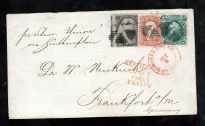 USA #93 #94 #96 Used On Attractive Cover To Frankfurt Germany