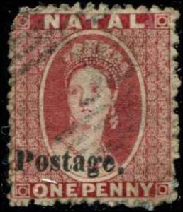 Natal SC# 18 Victoria o/p 12-3/4mm scv $100.00 Light Cancel