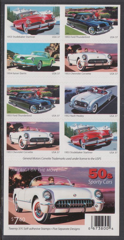 US 3935b Cars Booklet MNH VF