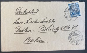 1925 Siauliai Lithuania Cover To Berlin Germany