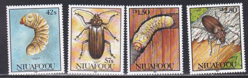 Tonga - Niuafo'ou # 140-143, Insects., Mint Hinged, 1/3 Cat.