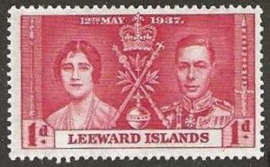 Leeward Islands Sc. 100, mint, hinged,. 1937.   (L43)