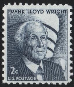 SC#1280 2¢ Frank Lloyd Wright Single (1966) MNH