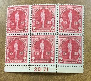 (BJ STAMPS)  688 PLATE BLOCK of 6  NH