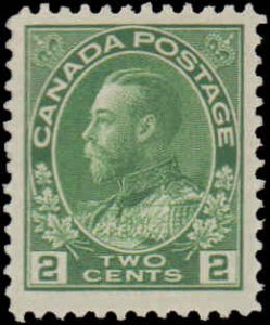 Canada #107, Incomplete Set, 1922, Hinged