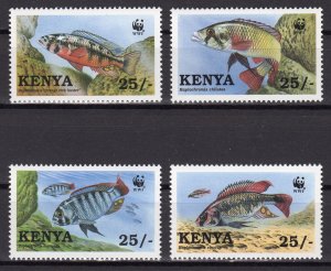 Kenya 1997 Sc#703/706 WWF FISHES Set (4) MNH