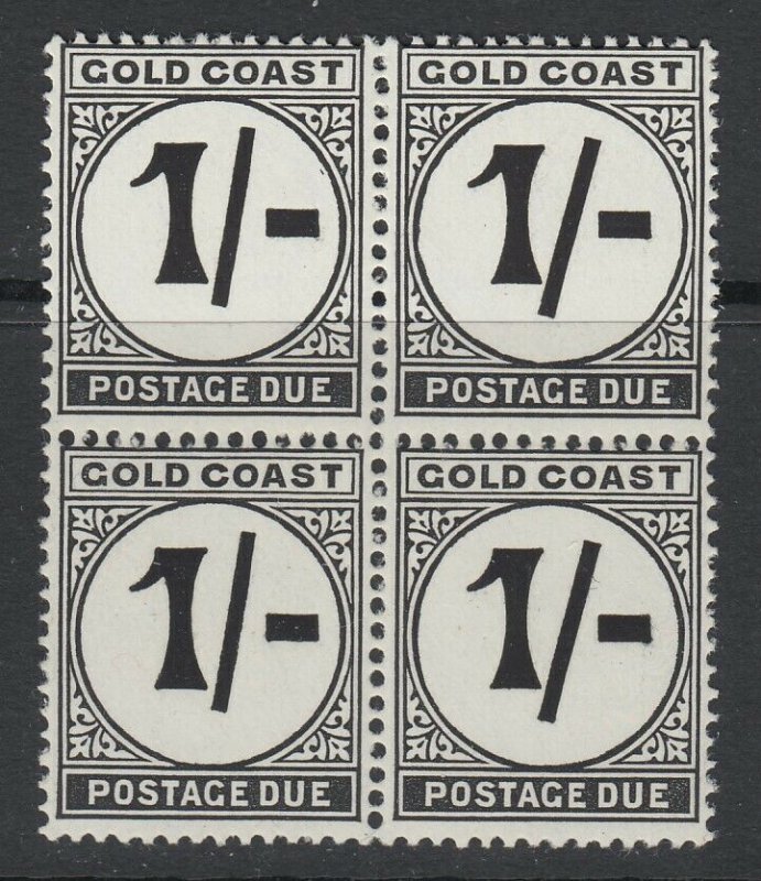 Gold Coast, SG D8c, MNH block Upright Stroke variety 