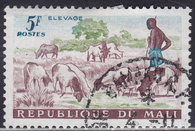 Mali 21 CTO 1961 Herding Sheep