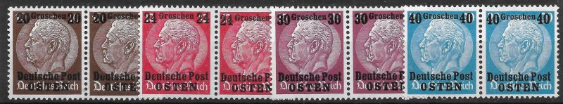 Doyle's_Stamps: NH Polish Pairs of German Occupation Set, Scott #N17** to #N29**