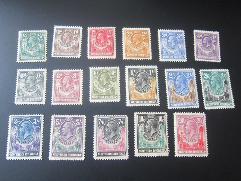 Northern Rhodesia 1925 Sc 1-17 set MH