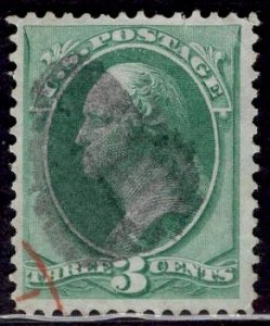 US Stamp #147 3c Green Washington USED SCV $1.80