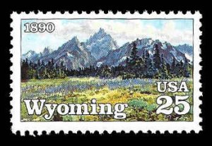 PCBstamps   US #2444 25c Wyoming Statehood Centenary, MNH, (4)