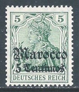 Germany Offices in Morocco #34 MH 5pf Germania Issue Ovptd. Marocco & Surch...