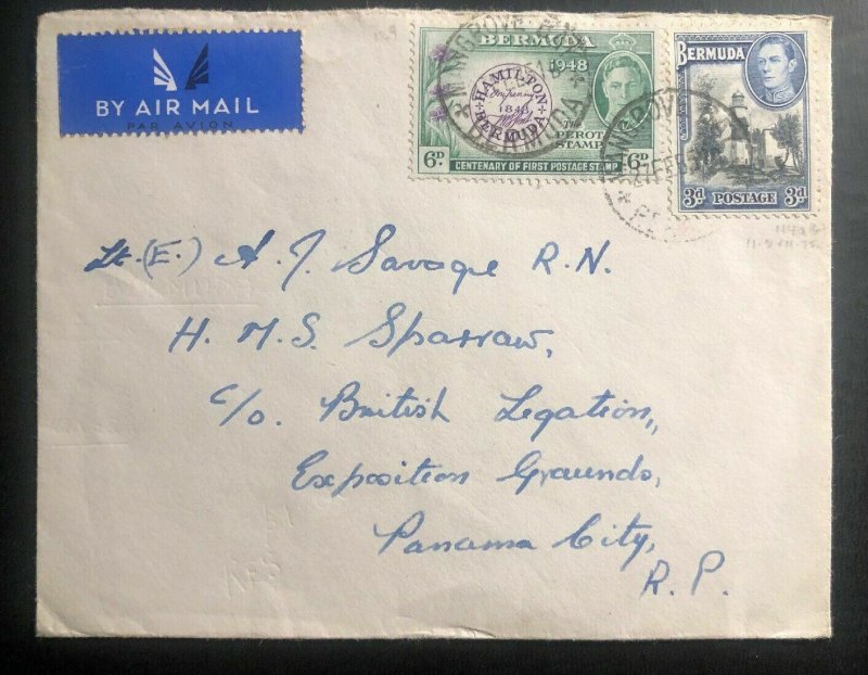 1951 Mangrove Bermuda Airmail Cover To British Legation Panama