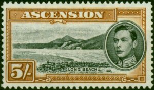 Ascension 1944 5s Black & Yellow-Brown SG46a P.13 Fine VLMM